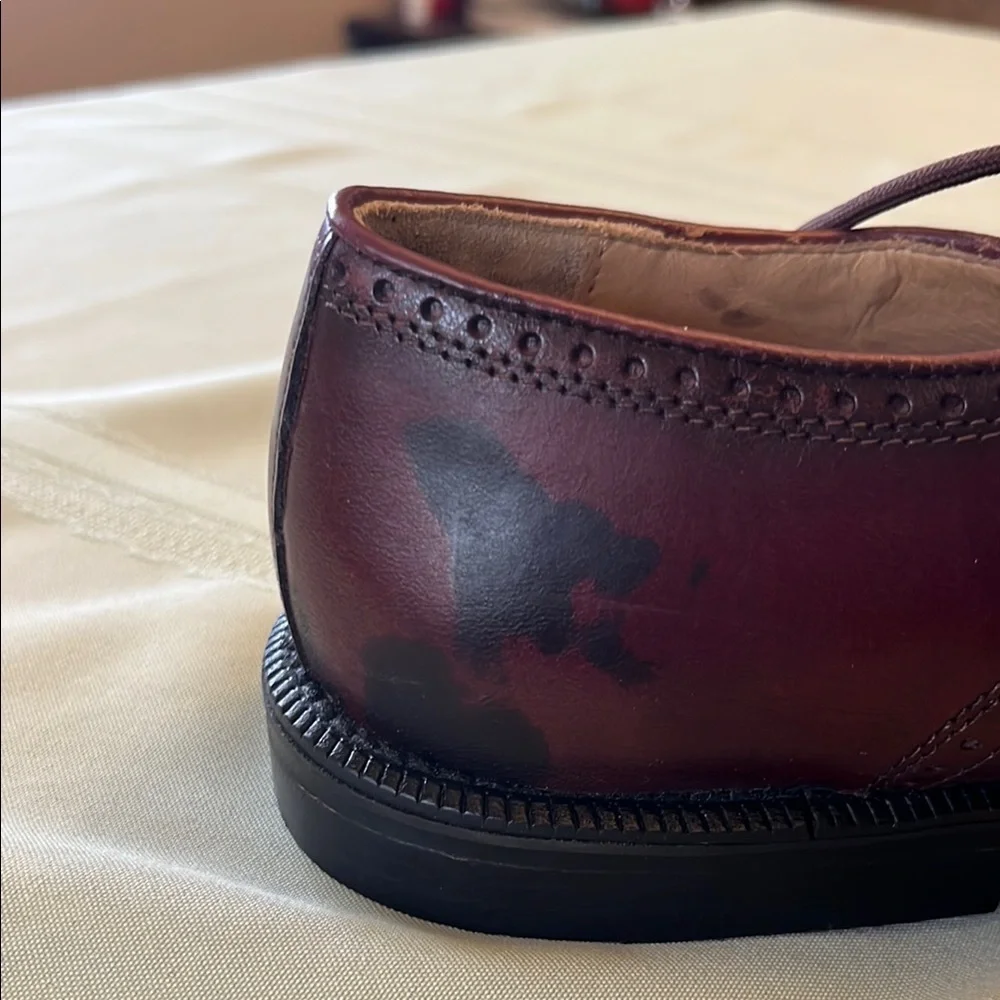 GIORGIO BRUTINE Burgundy Leather Men's Oxfords size 8.5 MADE IN BRAZIL BRAND NEW
